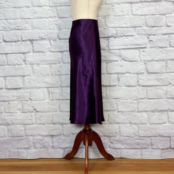 Aritzia Babaton Purple Satin Slip Skirt - Picture 3 of 9
